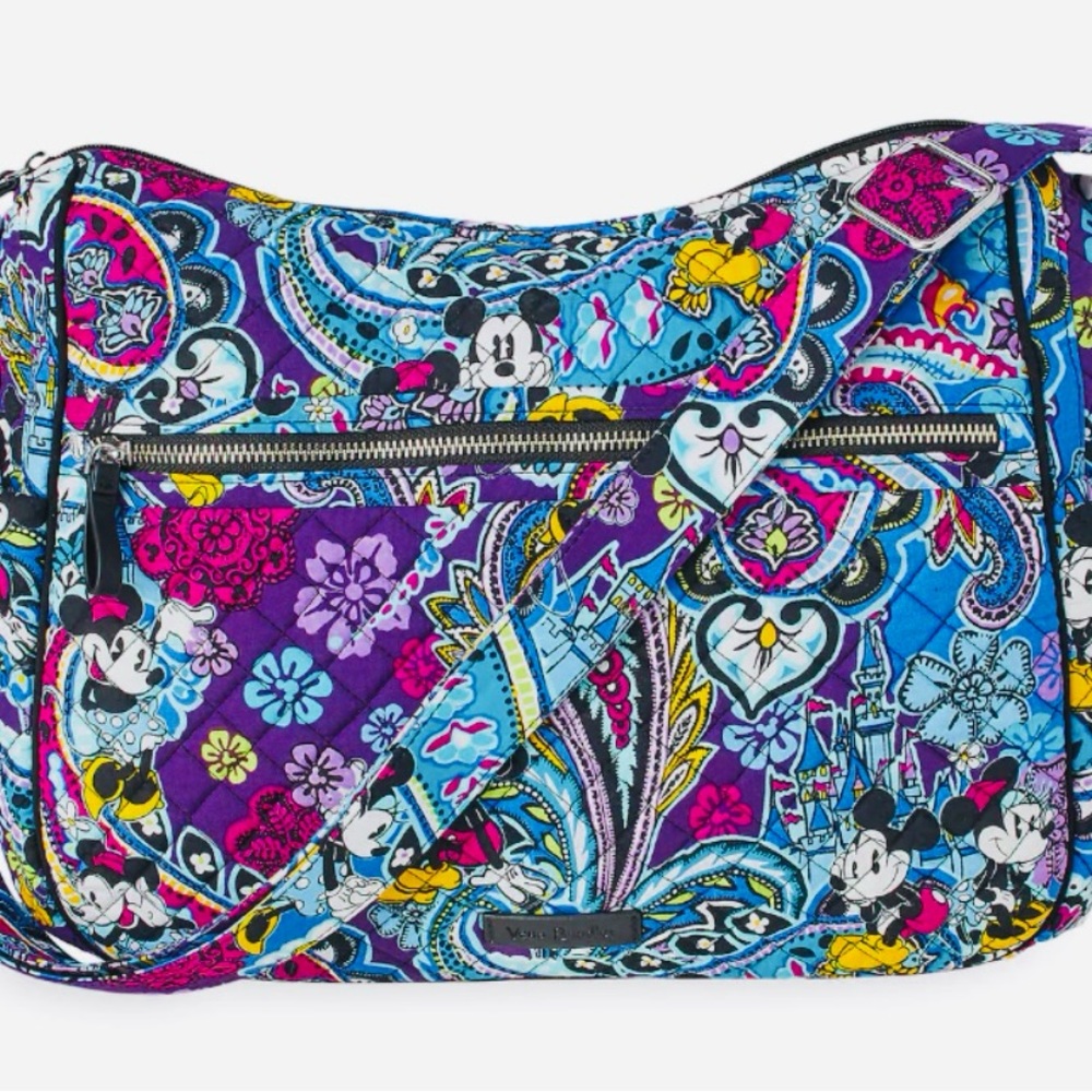 Vera Bradley Disney Mickey & Minnie Paisley Purple Multicolor Crossbody Bag - Picture 7 of 8